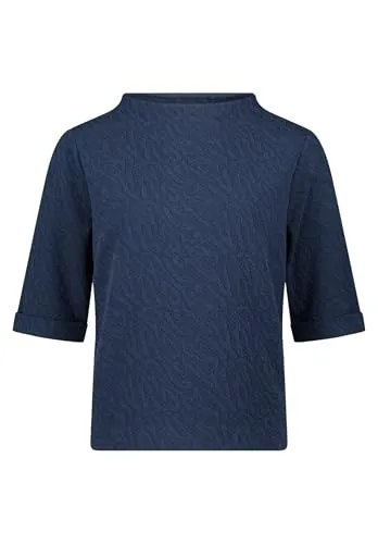 BETTY & CO Damen Sweatshirt mit Rundhalsausschnitt - Damen Sweatshirt in Dunkelblau, Modern Fit für eine figurschmeichelnde Silhouette. Bequemes und stilvolles Basic aus pflegeleichter Sweatware, ideal für Freizeitlooks.