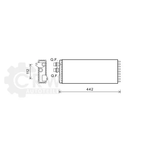 Wärmetauscher Innenraumheizung Aluminium 400x176x42