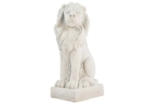 Aubaho Dekoobjekt XXL Löwe Skulptur in grau von Aubaho