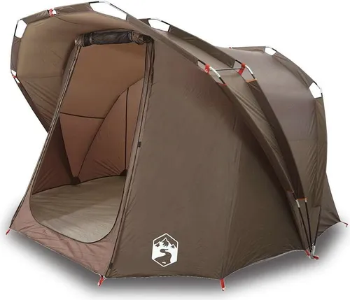 vidaXL Angelzelt 4 Personen Braun von vidaXL