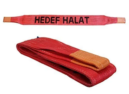 Tonnen Tragfähigkeit 1,5 Meter Länge Hebegurt Rundschlinge Hebeband Bergegurt aus Polyster mit Endschlaufen für Kran, Abschleppen Rot 5