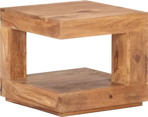 The Living Store Couchtisch 45x45x40 cm Massivholz Akazie
