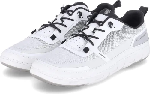 Salamander Herren Schnürhalbschuh in Weiss-Kombi - Gr. 44 - Herren-Sneaker mit modernem Material-Mix, komfortablem Wechselfußbett und reflektierenden Details für mehr Sicherheit.