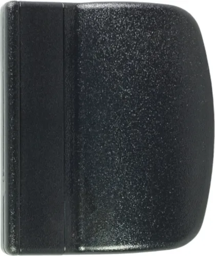 DOMINO Balkontürgriff außen | Balkontür Schnäpper | Terassentürgriff | UV- und Feuchtigkeitsresistent | 1er Set Balkon Türgriff inkl. Schrauben (verdeckt) - Ziehgriff mit Schraubenabdeckung | Schwarz