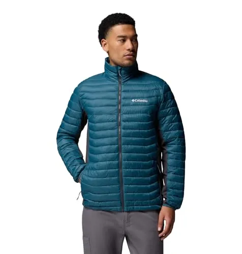 Columbia Herren Powder Pass Hybrid Jacket - Outdoor Freizeitjacke mit Omni-Shield Advanced Repellency für optimalen Spritzschutz und Thermarator-Isolierung aus 100 % recyceltem Polyester für Wärme und Atmungsaktivität.