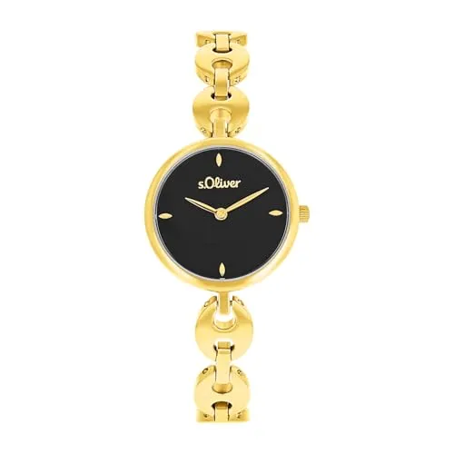 s.Oliver Damen Armbanduhr 2038585 - Elegante Quarzuhr mit Edelstahlarmband, 5 bar wasserdicht und ideal für den Alltag. Kommt in einer stilvollen Uhren Geschenk Box.