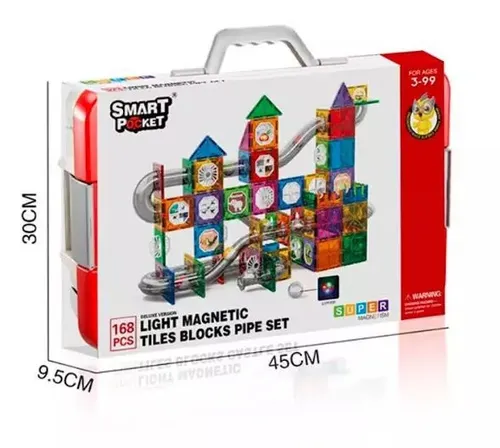 Klocki magnetyczne 168 elementów Askato 6901440119823