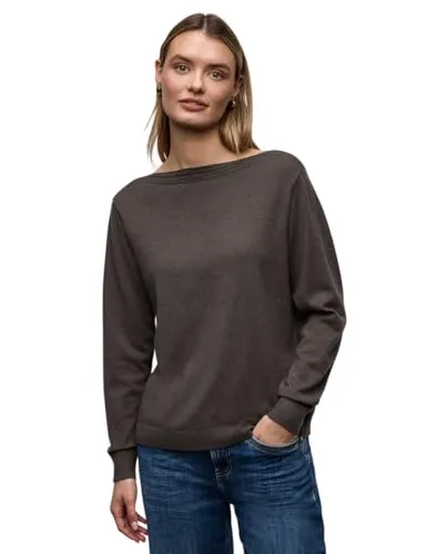 STREET ONE Strickpullover mit U-Boot-Ausschnitt - Vielseitiger Strickpullover für jeden Anlass. Der elastische Stoff sorgt für Komfort und Bewegungsfreiheit. Ideal kombinierbar für stilvolle Outfits im Büro oder Freizeit.