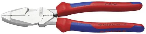 Knipex 09 05 240 Elektriker Kraft-Kombizange 240mm - Hochwertige Zange für Elektriker, bietet 50 % Kraftersparnis durch optimierte Übersetzung und ist ideal für schwerste Belastungen.
