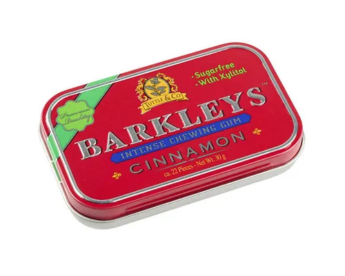 BARKLEYS Süßigkeit, Barkleys Intense Cinnamon Gum Kaugummi Dragees zuckerfrei 30g