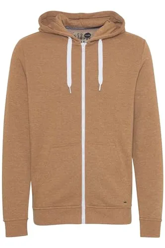 !Solid SDOlli Zip-Hood Herren Sweatjacke Kapuzenjacke Hoodie mit Kapuze Kordelzug Reißverschluss Kängurutasche Regular fit, Größe:L, Farbe:Cinnamon Mel (8056)