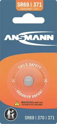 Ansmann Knopfzelle 370 1.55V 1 St. 24 mAh Silberoxid Silberoxid Knopfzelle SR69 / SR920 / 370 / 371