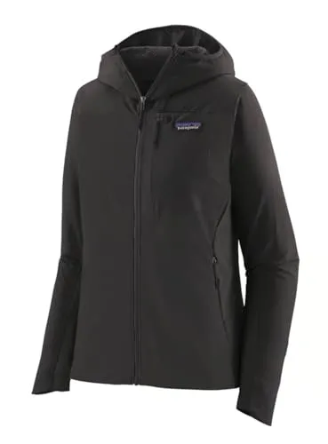 Patagonia W's R1 Crossstrata Hoody Jacke, schwarz, S - Funktionsjacke für Damen, ideal für Outdoor-Aktivitäten und bietet hervorragende Wärme und Atmungsaktivität.