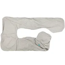 Babyuniverse Schwangerschaftskissenbezug Typ U, 100 % Baumwolle – Grau-mohnblume