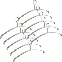 SOTECH Kleiderbügel aus Edelstahl, 10 Stück in grau von SO-TECH