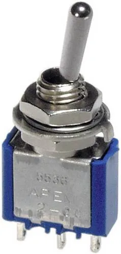 APEM 5537A 5537A Kippschalter 250 V/AC 3A 1 x (Ein)/Aus/(Ein) tastend/0/tastend 1St.