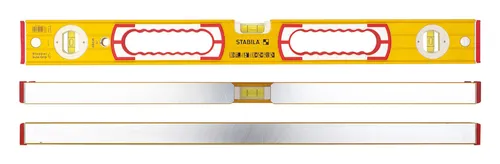 Stabila Wasserwaage Leichtmetall LM 80 cm mit Griffen - 15234 - Präzise Wasserwaage aus Leichtmetall mit ergonomischen Griffen, ideal für Bau- und Renovierungsprojekte.
