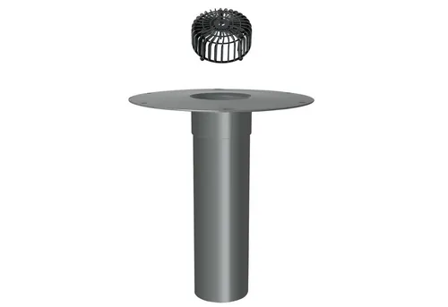 Flachdachablauf DN70 mit Hart-PVC Flansch und Kiesfang - Zuverlässiger Flachdachablauf DN70 aus robustem Hart-PVC mit integriertem Kiesfang. Ideal für eine effektive Entwässerung und schnellen Einbau. Schützt vor grobem Schmutz und sorgt für dauerhafte Funktion.