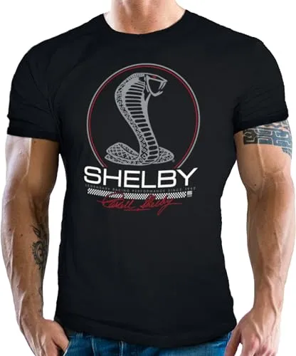 Herren T-Shirt für US Muscle Car Fahrer und Fans - Original Shelby Lizenz: Cobra Logo
