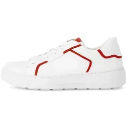 Gabor Leder-Sneakers in Weiß - Komfort und Stil - Sneaker mit Schnürung, verstärkten Kappen und rutschhemmender Laufsohle für optimalen Halt und Komfort im Alltag.