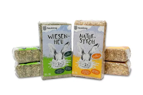 Heukönig 3 Heu+3 Stroh Bergwiesenheu und Kleintierstroh Kombi aus Heu und Stroh