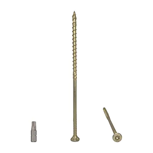  30 Stück) Universal gelb verzinkter Stahl 6,0 x 160 mm Holzschrauben Torxkopf Senkkopf Spanplattenschrauben (30, 6,0 x 160 mm