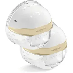 Vulpes Goods Doppelt Milchpumpe, Milchpumpe Elektrisch Tragbar mit 4 Modi und 21 Leistung, 19mm/21mm/24mm/28mm Flansch, Stillpumpe, wiederaufladbar...