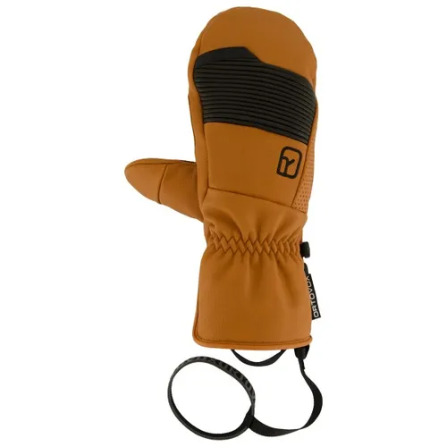 Ortovox Full Leather Mitten Men Bristle Brown (M) - Handschuhe für alpine Abenteuer, winddicht und wasserabweisend aus 100% Ziegenleder. Mit nachhaltiger Merinowoll-Wattierung für optimales Wohlfühlklima.