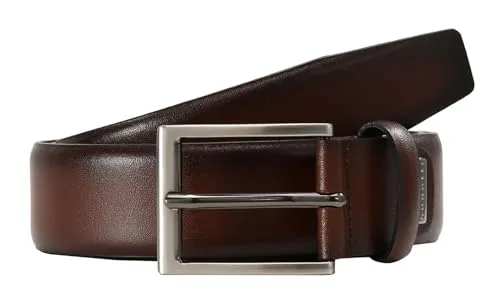 bugatti Herren Gürtel 37600-1401 - Braun (Brandy 44) - Herren-Gürtel mit Made in Germany Eindornschließe, 34 mm breit, perfekt für eine individuelle Bundweite statt Gesamtlänge.