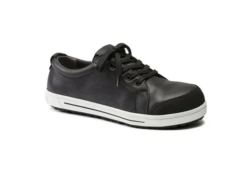 BIRKENSTOCK Sicherheitsschuhe QS500 Black NL 1011230 - Herren Industrie & Handwerk Schuhe, antistatisch und aus hochwertigem Naturleder für optimalen Tragekomfort und Sicherheit.