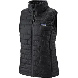 Patagonia Womens Nano Puff Vest Black (M) - Funktionsjacke mit 60 g/m² PrimaLoft Gold Insulation Eco, winddicht und wasserabweisend. Leicht und komprimierbar – ideal für Outdoor-Abenteuer bei kaltem Wetter.