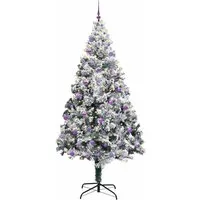 vidaXL Künstlicher Weihnachtsbaum 240 cm mit 300 LEDs - Weihnachtsbaum für drinnen und draußen, energieeffiziente LED-Beleuchtung über USB, modern und pflegeleicht – ideal für festliche Stimmung!
