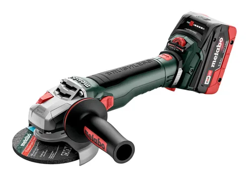 Metabo WVB 18 LT BL 11-125 Akku-Winkelschleifer 125mm - Schleifmaschinen mit 18V 5.5Ah Akku, kabellos und leistungsstark für flexibles Arbeiten ohne Stromanschluss.