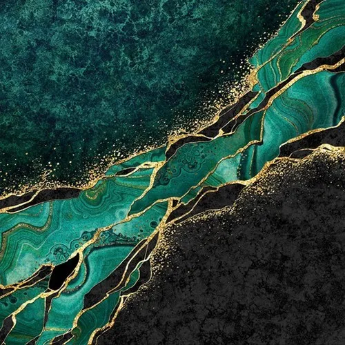 Servietten Malachite Marble Struktur Marmor Golddurchzogen grün Deko 33x33cm 20