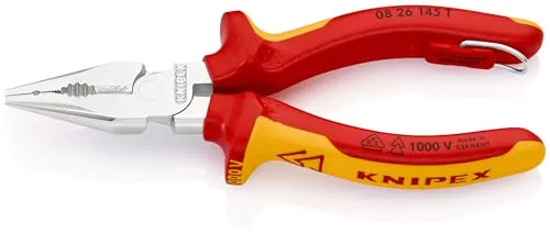 KNIPEX 08 26 145 T BK Spitz-Kombizange - Zangen für präzise Arbeiten, isoliert und VDE-geprüft für maximale Sicherheit beim Elektriker-Einsatz.