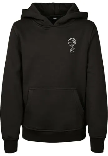 Mister Tee Kinder Kapuzenpullover Kids Team Tactics Hoody Black 146/152 - Kapuzenpullover für Jungen mit stylischem Print, aus angenehmem Material für besten Tragekomfort und ideal für legere Freizeitlooks.