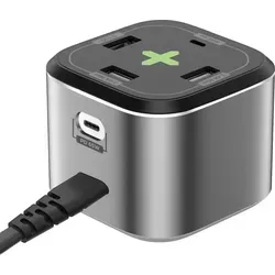 Pantone Universe CELLY GAN Wandladegerät 65 W - Smartphone-Ladekabel mit 3 USB-Anschlüssen, ideal zum schnellen Aufladen von bis zu 5 Geräten gleichzeitig, modernes Design und hohe Leistung für Smartphones, Laptops und Tablets.