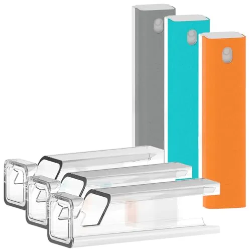 PEARL Handy Reiniger: 3er-Set All-in-One-Displayreiniger & Handyständer, 15 ml, nachfüllbar (Handyhalter Tisch, Handy Displayreiniger, TV)