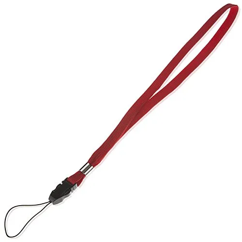 POPPSTAR 1x Handgelenk Trageband rot, Handschlaufe für Kamera, Digitalkamera, Handy, Smartphone, Handyhülle, Flip Case, USB Stick, MP3 Player, ActionCam uvm.