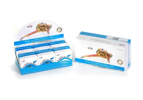 NASARA Kinesiologie-Tape 6er Displaybox in 12 Farben - Hochwertiges Kinesiologie Tape, empfohlen von Sportmedizinern. Luft- und wasserdurchlässig für hohen Tragekomfort und Hautverträglichkeit. Ideal für Sport und Rehabilitation.