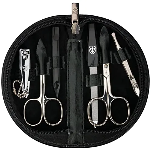 DREI SCHWERTER Maniküre Set 'Pescara' - 6-teiliges Nagelpflegeset in edlem Kunstleder - Maniküre- & Pediküre-Set mit 6 hochwertigen Instrumenten für perfekte Hand- und Fußpflege. Langlebig, präzise und ideal als Geschenk in stilvoller Geschenkbox.