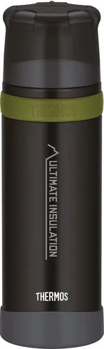 THERMOS MOUNTAIN BEVERAGE BOTTLE 0,75l - Robuste Thermosflasche mit Trinkbecher - Thermobehälter für 24h heiße oder kalte Getränke, ideal für Outdoor-Aktivitäten, absolut dicht und BPA-frei für sorgenfreies Trinken unterwegs.
