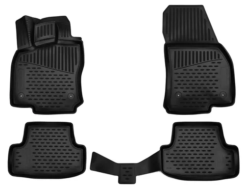 Gummifußmatten für VW T-Roc 1 Bj 2017-2025 3D Passform Hoher Rand Gummimatten