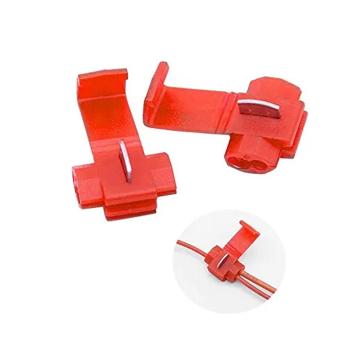Aiqeer 60 Stück Rot Kabel Abzweigverbinder, Stromdiebe Schnellverbinder, Kabelabzweiger Quickverbinder, Stromdiebe Abzweigverbinder