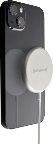 INTENSO 7410712 - QI-Ladegerät MW1, MagSafe, 15 W, weiß