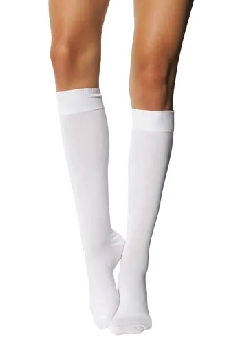 MILENA weiche, atmungsaktive Overknee-Socken mit elastischer Passform und rutschfestem Halt. Perfekt für Alltag, Arbeit, Sport und Cosplay – vielseitig kombinierbar, Weiß
