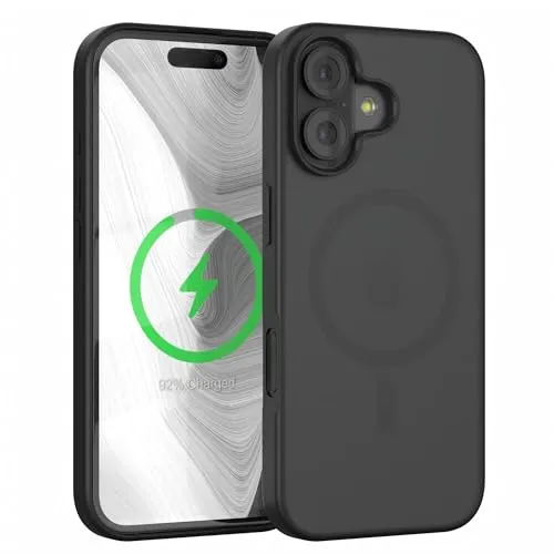 EAZY CASE Ultra Schutz Outdoor Hülle kompatibel mit iPhone 17 kompatibel mit Qi-Charging, hochwertige Schutzhülle mit Aufprallschutz, Kratzfest, Handyhülle mit Kameraschutz, Schwarz - Qi Charging