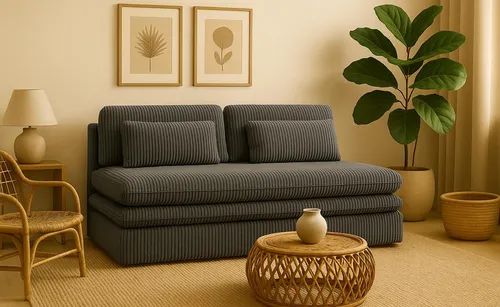 Kaiser Möbel Schlafsofa OLIA mit Bettkasten, Grau