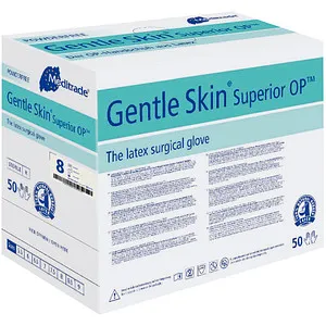 Meditrade® unisex OP-Handschuhe Gentle Skin® Superior OP™ Größe 8 - Einmalhandschuhe aus latex, steril und mikrogeraut für optimalen Griff. Ideal für medizinische Anwendungen und höchsten Komfort.