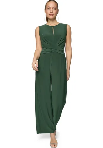Zero Overall Damen mit Wickeloptik in Rüschen-Design (Größe 38) - Eleganter Overall für Damen mit figurumspielendem Schnitt und smokter Taille. Der pflegeleichte Feinstrick sorgt für hohen Tragekomfort. Ideal für besondere Anlässe oder den Alltag.